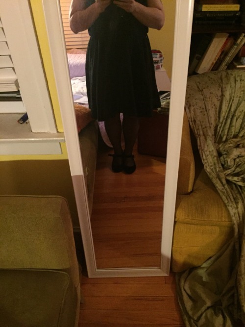 magellandowntheblock: Last night was the first time I dressed in a full dress and shoes. Just a cons