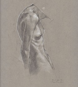 akramfadl:Reason and energy Graphite and white pastel on Strathmore 30.5x22.9cm 2018  _ #sketch #drawing #figurestudy #figuredrawing #brookelynne #figurativedrawing #figurativeart #modeldrawing #pencildrawing #fineartmodel #akramfadl #strathmoreart