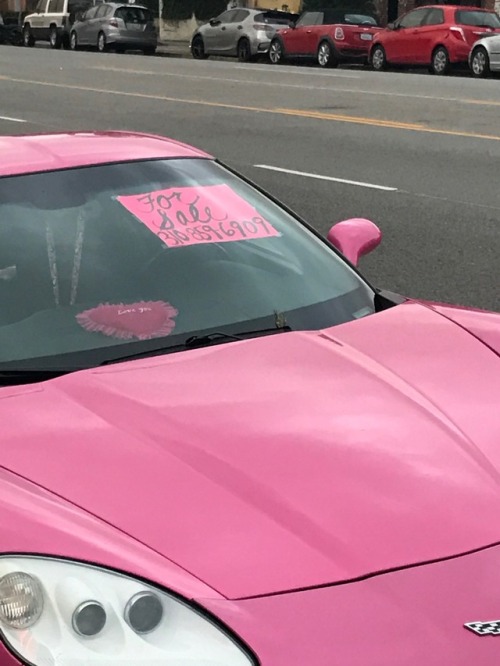 k1mkardashian:lol i walked past angelyne’s pink corvette the other day and it’s for sale 👀✨✨