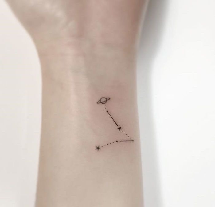 Tattoo tagged with: small, astronomy, tiny, up, constellation, ifttt,  little, minimalist, sagittarius constellation, inner forearm, medium size |  inked-app.com
