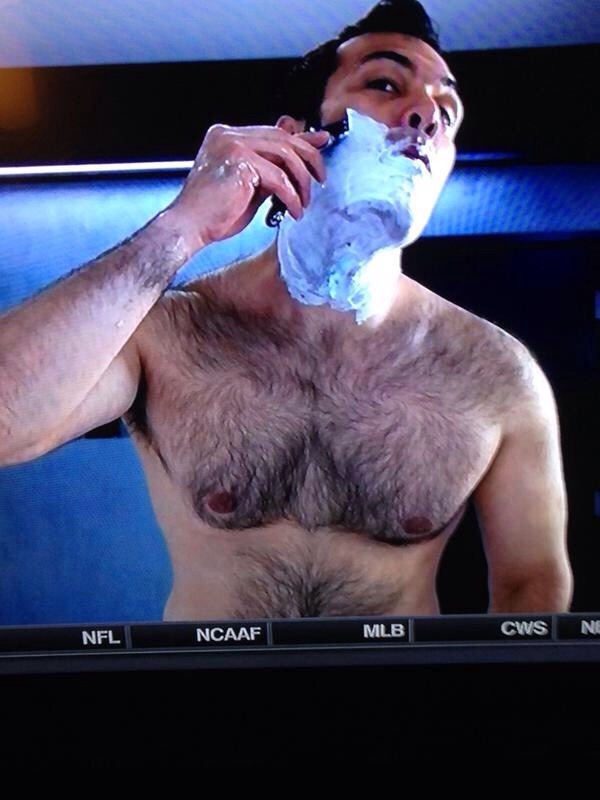hairycelebs:  Not sure if he’s a celebrity but he is in a Gillette commercial.I