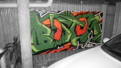 dzynes:  A piece I painted for a friend’s chill/party area last year. Painted on mdf board, 2.4m x 1.6m, with MTN94s.