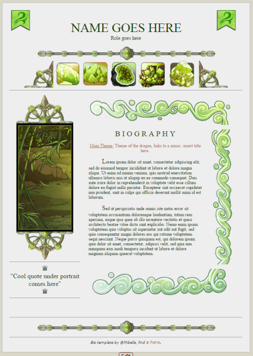 Heres Some Sweet Free Template Bios And Ressources You Can Find Here!