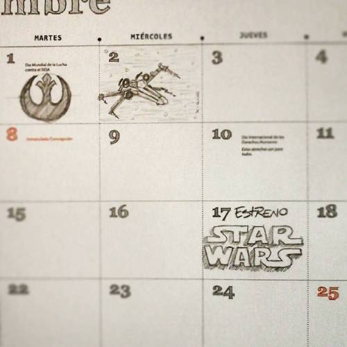 Porque yo no uso cruces…vamos por ese dibujo diario! ✏ #Chile #countdown #days #starwars #the