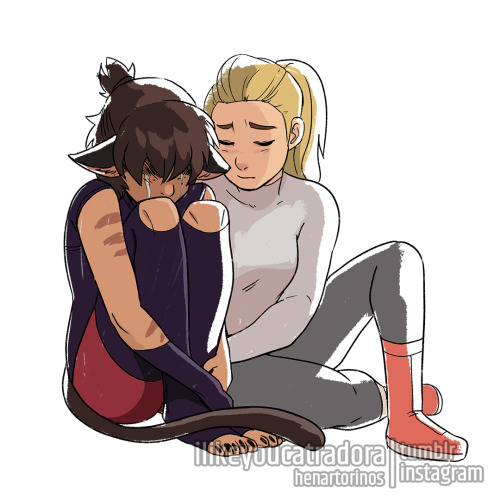 ilikeyoucatradora: Some post-war Catradora comforting each other in difficult times. I just need a m