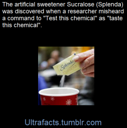 leadhooves:  ultrafacts:    “There are a lot of people who have been looking for the perfect sweetener for a long time,” says Eric Walters, a biochemist at Rosalind Franklin University of Medicine and Science in Chicago. Walters himself has studied