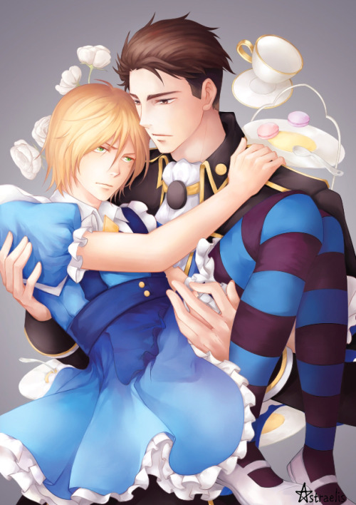 astraelist:Yurio in Wonderland Series: Alice Yurio & Mad Hatter Otabek~ OvO