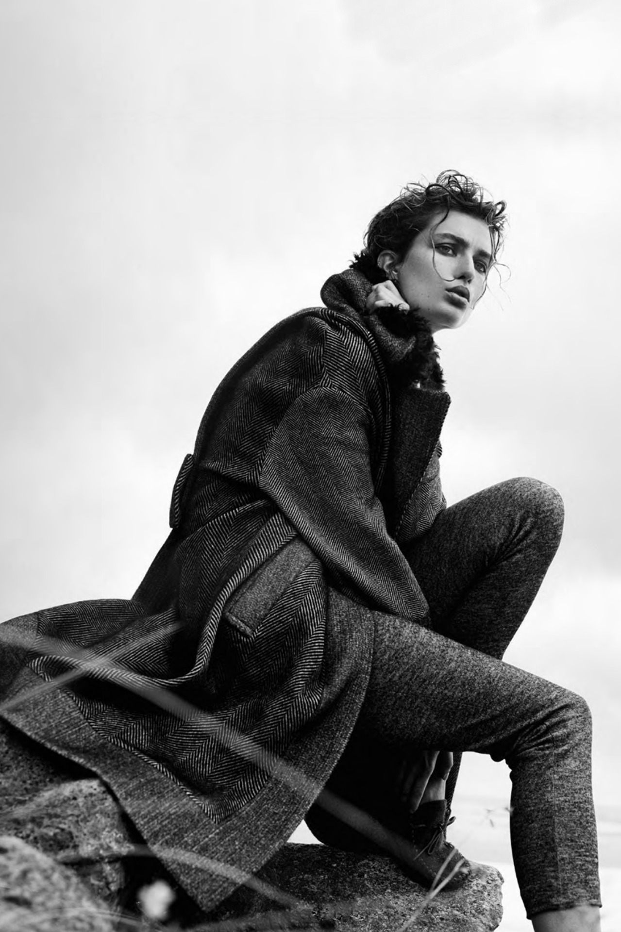 amy-ambrosio:  Andreea Diaconu in “Vent Du Nord” by Gregory Harris for Vogue