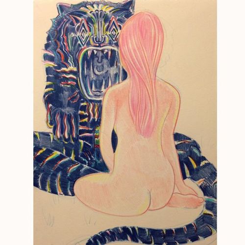 Alphachanneling (Swiss-born American, based out of Oakland, CA, USA) - Meditation/Mirror   Drawings