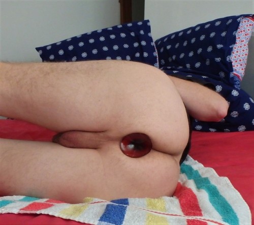 naturist-guy:  Butt plug is inserted  firmly into the anus     