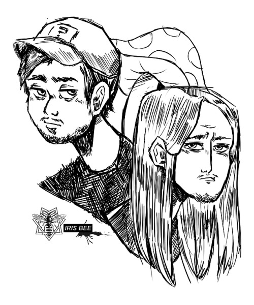 hey! i drew vinny and jobel!! <3its just a fast sketch i’ve made randomly last night bc i always 