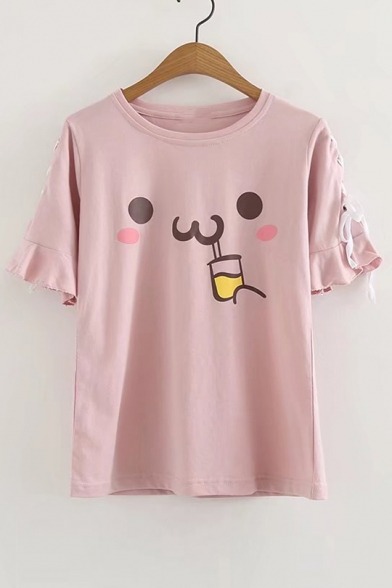 bigbig8899: Fresh Style Printed T-Shirts  Rabbit&Carrot - Rabbit  Letter Fish - Letter Cat  Cartoon Face - Cats  Cat Face - Black Cat  Yey Yasss - Letter Fish Girls are born to be lovable, click them!! 