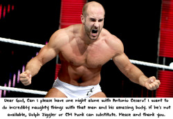 wrestlingssexconfessions:  Dear God, Can