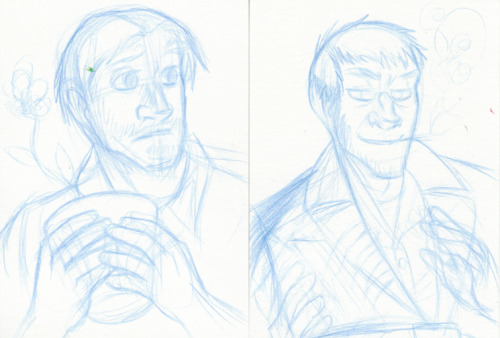 uirukii:So I found some ACEO cards in my desk today, so I doodled a modern take of Valjean and Javer