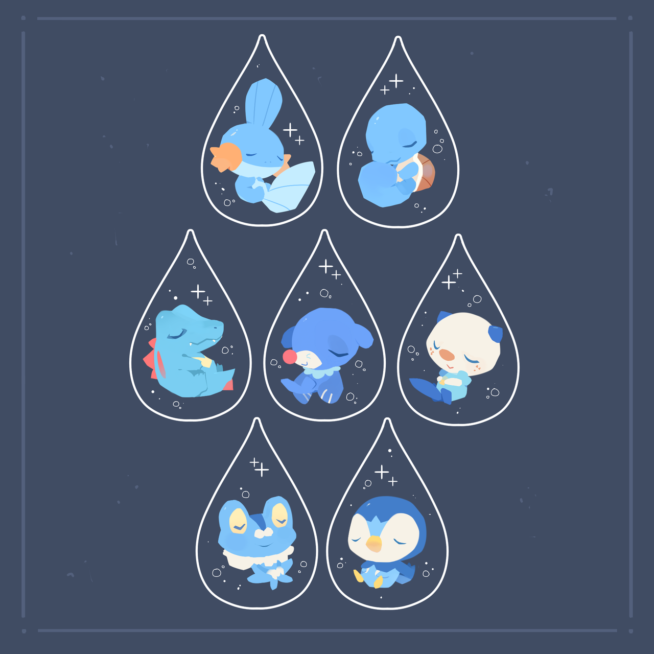 ieafy: sleepy water starters are now up for pre-order in my store!expected to ship