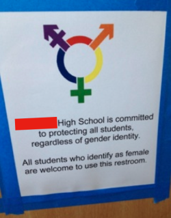 100sleeplesssnights:  trans-scripts:  hardlystricktlystarkid:  GUYS MY SCHOOL DID SOMETHING RIGHT  This is really really cool!!!!!  wow. why doesnt my school do this?   If I could have used the boys bathroom when I went to high school I wouldn&rsquo;t