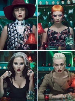 candlejack:  grabmyballs:  Rooney Mara, Mia Wasikowska, Scarlett Johansson &amp; Keira Knightley - W by Steven Klein, November 2012  I’M HAVING A LOT OF FEELINGS 