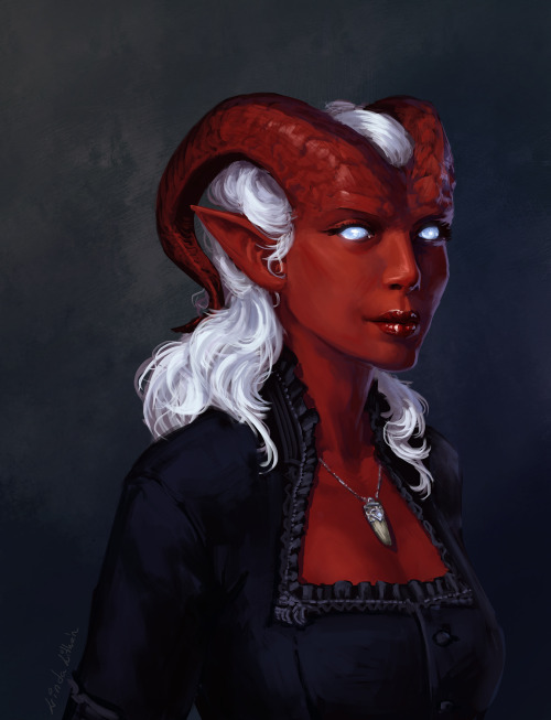 Zahra from Critical Role. :) Wanted to try and practise red skin, so easy to end up with something w