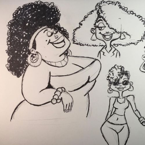 Cartoon Sistah sketches #sketchbook #chriscrazyhouse #sistah #blackwomen #blackwomenart #drawing #ca