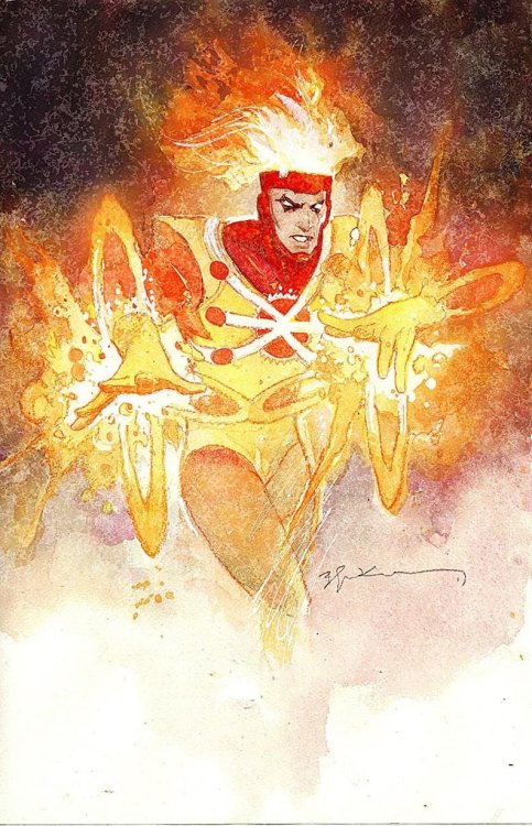 crisisofinfinitemultiverses:Firestorm by Bill Sienkiewicz