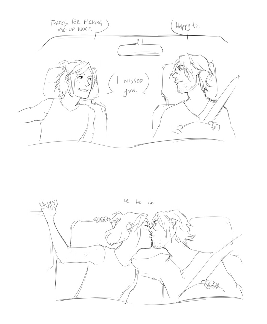 kaciart:  Follow from last nights (This made me smile so much as i drew it - I hope