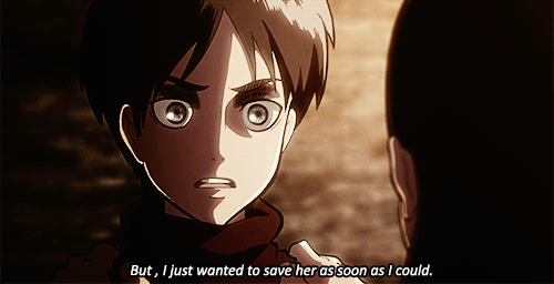 commandereyebrows:  slay-kyojin:  shingekinodenim:  PEOPLE GIVE MIKASA SO MUCH SHIT and it’s funny, but seriously, picture that your parents were brutally murdered in front of you - Eren literally saved her LIFE, taught her to defend for herself, provided