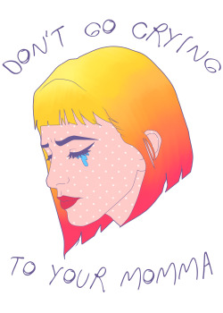 paperskeleton:  ♪ don’t go crying, to your momma / cause you’re all alone in the real world ♫  Would anyone be interested in having this as a sticker/mug/shirt/ etc.?