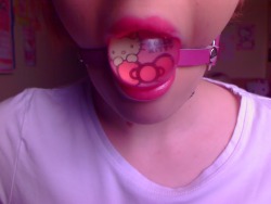 Hello Kitty ball gag! Bondage and fetish images @  Art of Bondage