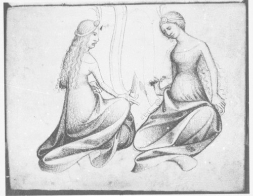 Illustrations from “The Braunschweig Sketchbook”, c. 1380-1420