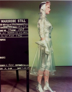 frank-o-meter:  Wardrobe tests for Anne Francis as Altaira in “Forbidden Planet” (1956)  🖤