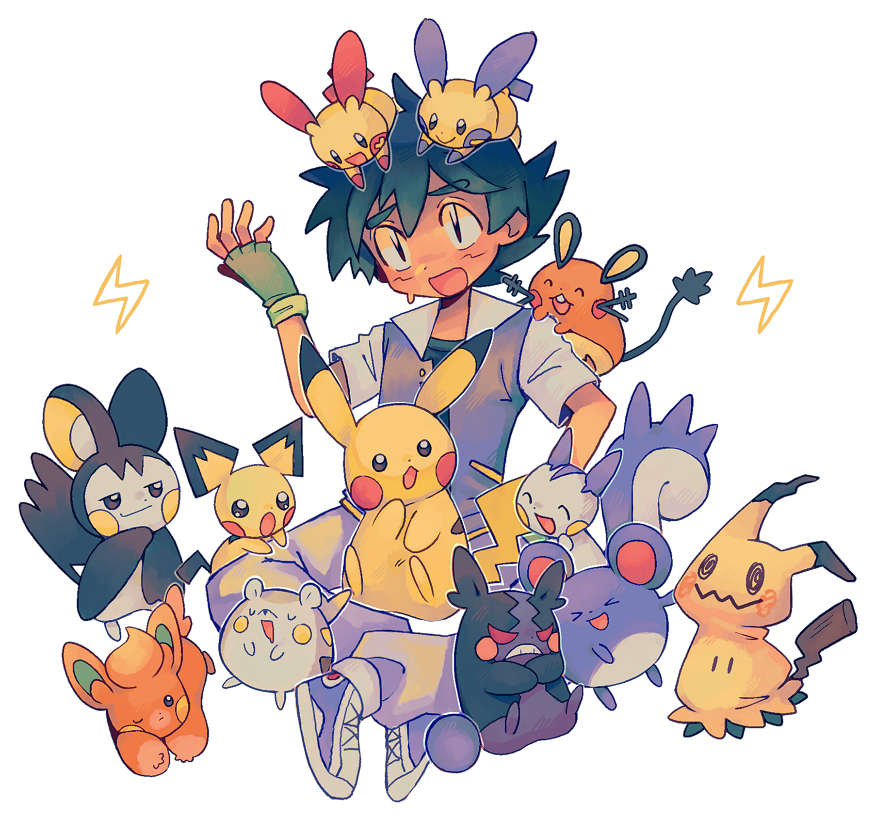 XXX malama-art:ash + pika clones photo