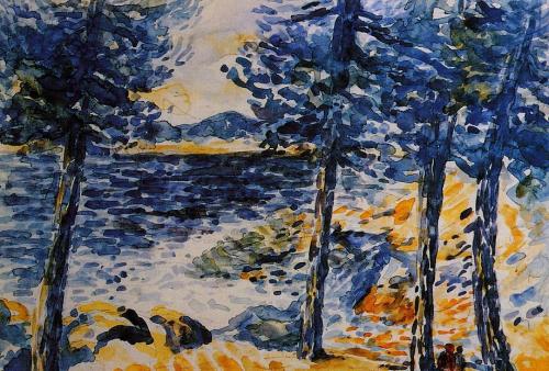 Pines by the Sea, 1909, Henri-Edmond CrossMedium: watercolor