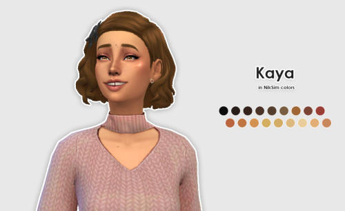 MarsoSims’ Kaya hair in NikSim colorsHii ! Here’s a new @marsosims recolor ! This time its the Kaya 