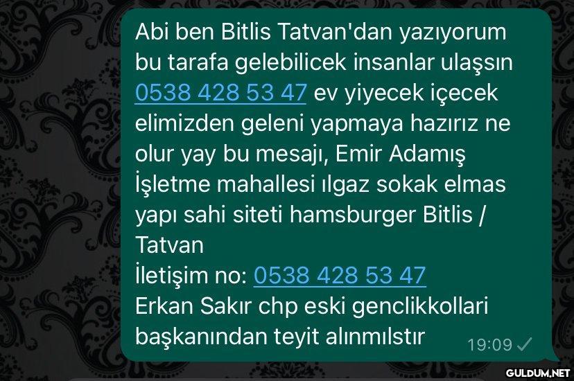 BİTLİS / TATVAN ‼️...