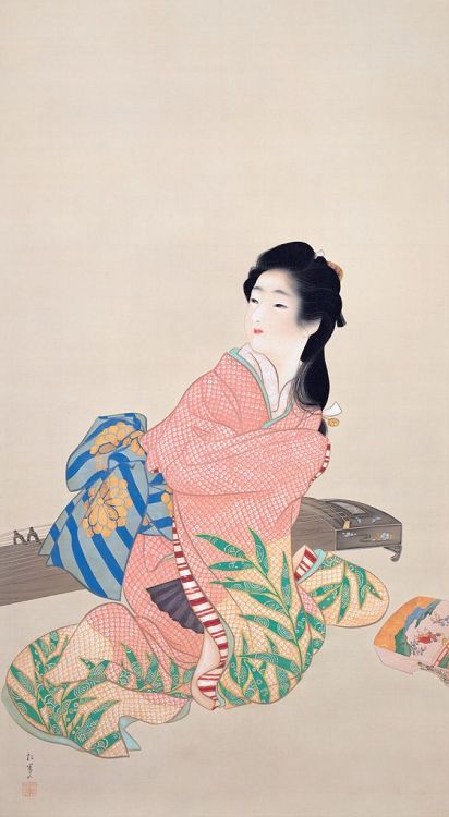 pintoras:Uemura Shōen (Japanese, 1875 – 1949): Daughter Miyuki (1914) (via Wikimedia Commons)