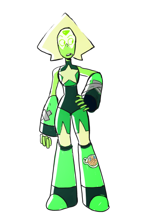 stylishandillegal:  i drew this crystal gem peridot as a commission for sugarglassy… truly she is a disaster  