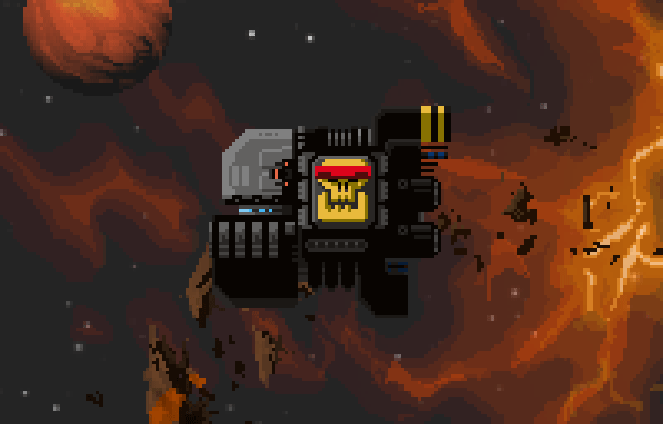 Some of the new hidden bosses for Steredenn: Binary Stars.The first one is the first (and only) ship