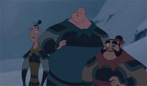 the-ice-castle:  You know, one thing i like about Mulan is how Yao, Ling and Chien Po don’t really seem to care about the fact that Mulan is a girl. I mean, when they find out, they are visibly perplexed  But even so, they rush and try to help her when