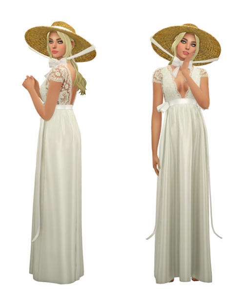 thekims4: TS4 Cottagecore Vintage Dresses Lookbook Skin 1, 2, 3 / Megan Hair / Eyebrows / Eyes / Nos