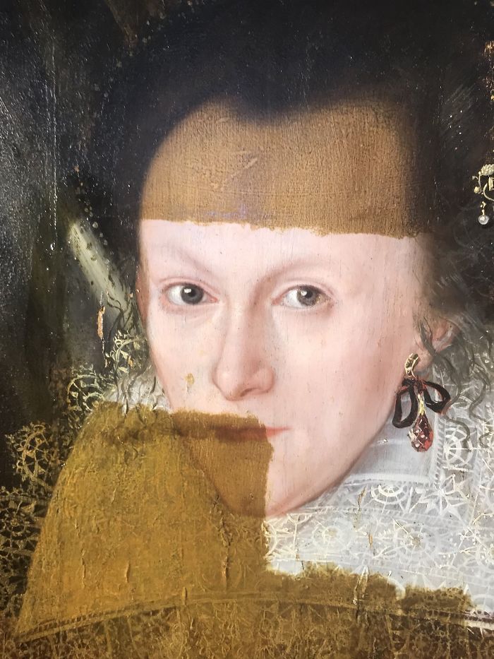 fatherwithatypewriter: sixpenceee:  A protective finish is applied to keep paintings