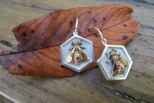 A new addition to our bee themed jewelry - Honey Bee Earrings 