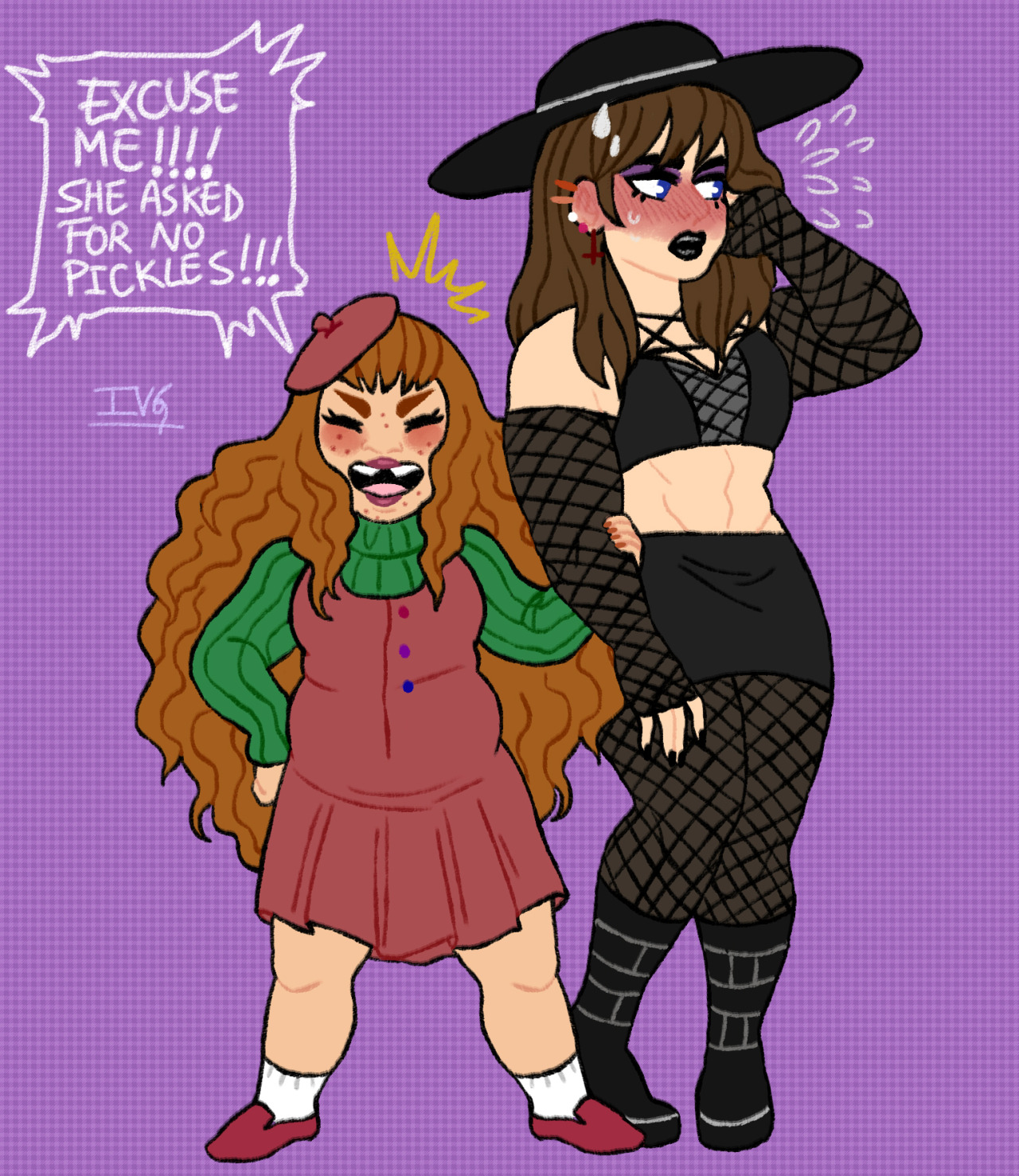 Orquidia Extrovert Preppy Nerd Girl And Her Muscle Shy Goth Girlfriend