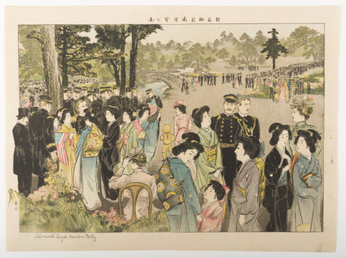 slam-asian:Admiral Tōgō’s Garden Party, Yamamoto Shōun, 1908, Saint Louis Art Museum: Asian Arthttps