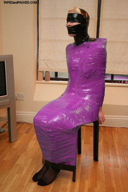 thetomblur:  tape bondage mummified girl. mummification.