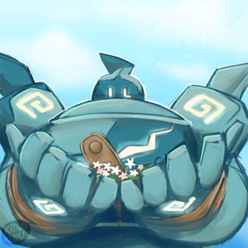 myutsuu:  krowsykunst:  Pokeddex Challenge for December - Day 11 Yesterday’s challenge was your favorite ground type. I really love Golurk as a ghost or ground type. It reminds me a lot of Alphonse Elric. That’s probably the main reason. The challenge