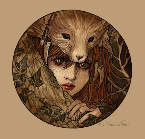 mermaids-and-moons:Forest Child by Natalie Ilincic