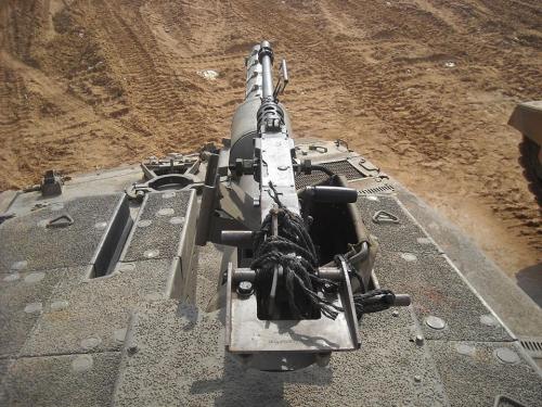 gunsngear:M2 Browning on a Tank Right above the Cannon.