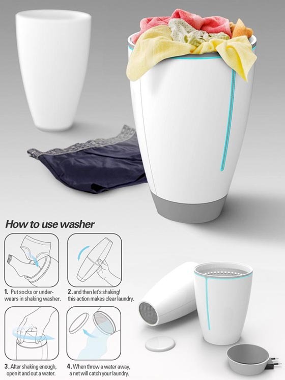 izmia:  Portable Personal Washing Machine for Travelers:Shaking Wash - Gezginler