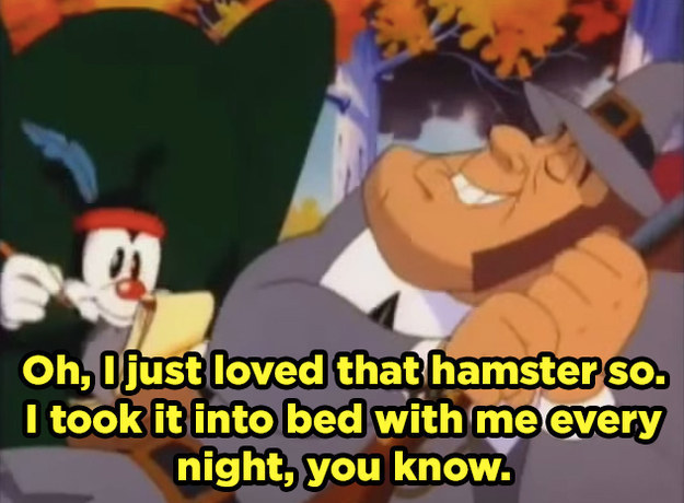 storgebeaute:  paintmemidnightblue:  buzzfeedrewind:Adult Jokes In “Animaniacs”