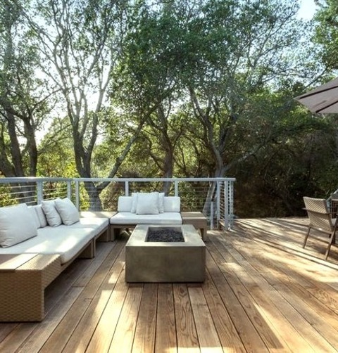 Contemporary Deck San FranciscoDeck - Large Contemporary Backyard Deck Idea With No Cover